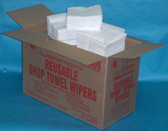 Iroquois Heavy-Duty Shop Towels Quarter Folded Bulk Packed - 111609